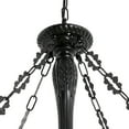 thumbnail image 3 of Tiffany-Style Pendant Light with Emerald Green Stained Glass Shade, Adjustable Height, 5 E26 Bulb Fixture for Modern Home Decor, 3 of 7