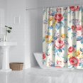 thumbnail image 2 of Pioneer Flower Floral Print Pattern Shower Curtain 84"x72" ,Bathroom Decorative Shower Curtains Set with 12 Hooks,Modern Waterproof Washable Shower Curtain, 2 of 6