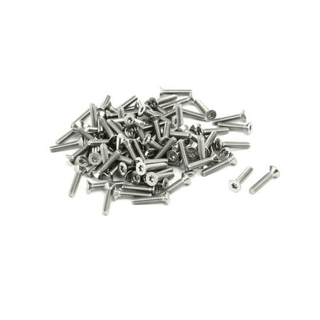 

M2x10mm 304 Stainless Steel Flat Head Torx Drive Type Screw Silver Tone 100pcs