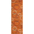 thumbnail image 1 of Unique Loom Autumn Circles Area Rug 2' x 6' Runner Terracotta/Beige, 1 of 2