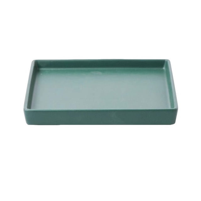 Platillo grande de cerámica for plantas, macetero cuadrado con bandeja de goteo for interiores y exteriores