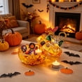 thumbnail image 5 of Glass Pumpkin Jar with Lid, Decorative Candy Bowl for Thanksgiving Fall Home Style, Clear Glass Storage Container for Treats and Update, 5 of 6