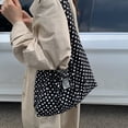 thumbnail image 2 of Hzzsbu Slouchy Polka Dot Hobo Bag for Women, Bow Tie Underarm Shoulder Bag Crescent Crossbody Purse, Double-Sided Large Capacity Commuting Tote Handbag Travel Work, 2 of 7