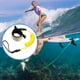 thumbnail image 5 of Cuerda de Seguridad Hugtrwg para Surf Correa para Tabla Paddle Amarillo, 5 of 9