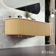 thumbnail image 2 of Eviva Haven 71"W x 22"D Oak Wall-mounted Bathroom Vanity with White Solid Surface Integrated Sink Top, 2 of 7