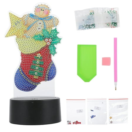 

1Set LED Diamond Picture Light Christmas Sock Night Light Home Atmosphere Light