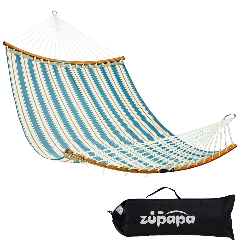 Zupapa Pool Side Double Hammock, Curved Spread Bar Hammock for Backyard
