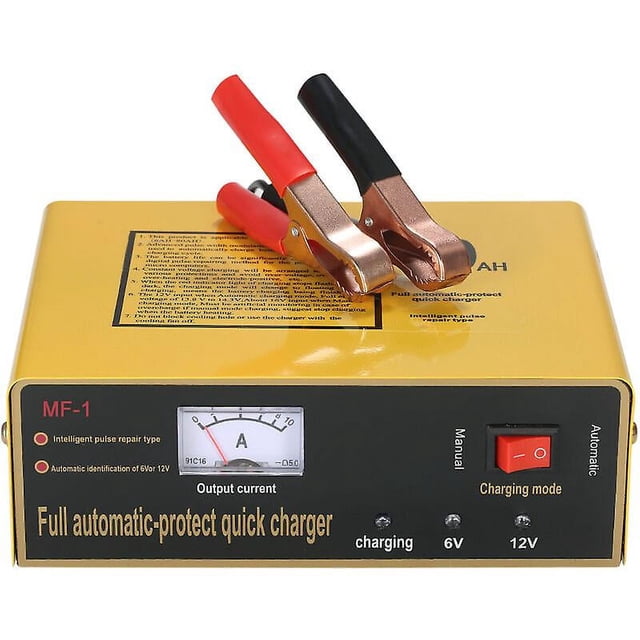 Cargador de batería de litio inteligente 6v/12v YONGSHENG Mf-1 Amarillo Pequeño estándar europeo