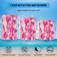 thumbnail image 5 of GZHJMY Beach Towel for Women Girls, Pink Camouflage Military Pattern Bath Towel, Oversized Lightweight Sport Towel, 31x51 Inch, 5 of 7