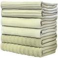 thumbnail image 6 of Premium Kitchen Towels (20”x 28”, 6 Pack) – Large Cotton Kitchen Hand Towels – Flat & Terry Towel – Highly Absorbent Tea Towels Set with Hanging Loop (Sage Green), 6 of 6