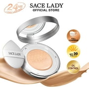 SACE LADY Oil Control BB Cushion Foundatiaon Long Lasting Full Coverrage Natural Foundation With SPF 30+ Waterproof Face Makeup 0.35Oz