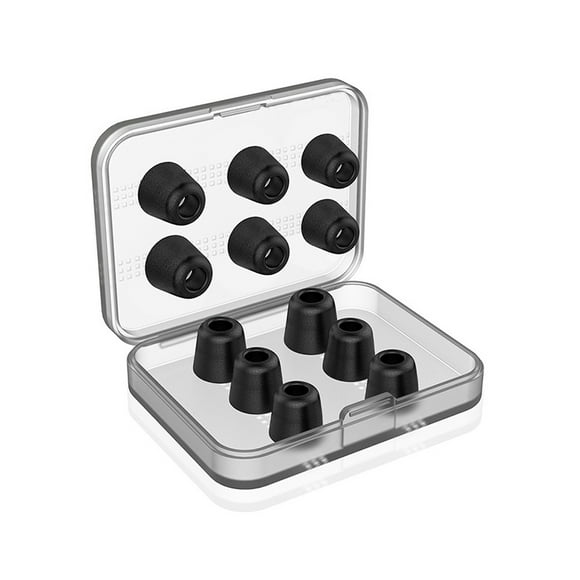 Earphone Tips 12pcs Replacement Earbud Tips Blocking Out Ambient Noise Memory Foam Earbuds Inner 4.9mm for in-Ear Headphones with 5mm-6mm Tips