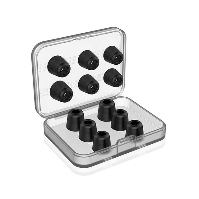 Earphone Tips 12pcs Replacement Earbud Tips Blocking Out Ambient Noise Memory Foam Earbuds Inner 4.9mm for in-Ear Headphones with 5mm-6mm Tips