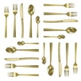 thumbnail image 5 of MegaChef Baily 20 Piece Flatware Utensil Set, Stainless Steel Silverware Metal Service for 4 in Light Gold, 5 of 6
