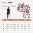 thumbnail image 4 of Pajama Sets for Women 2 Pcs, Camouflage Pink Button Down Long Sleeve Sleepwear Lounge PJ Sets, 4 of 6