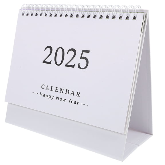 LULULION Academic Desk Calendar White Paper Decorative Standing Office Home