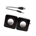 thumbnail image 5 of MERIGLARE 2x Computer Speakers Gaming Speakers 3.5mm Jack Solid Technology Wired Speakers Mini Speakers for Travel PC Desktop Home, 5 of 8