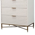 thumbnail image 4 of Honeycomb Design 5 Drawer Chest with Metal Legs, Large, White, 4 of 5