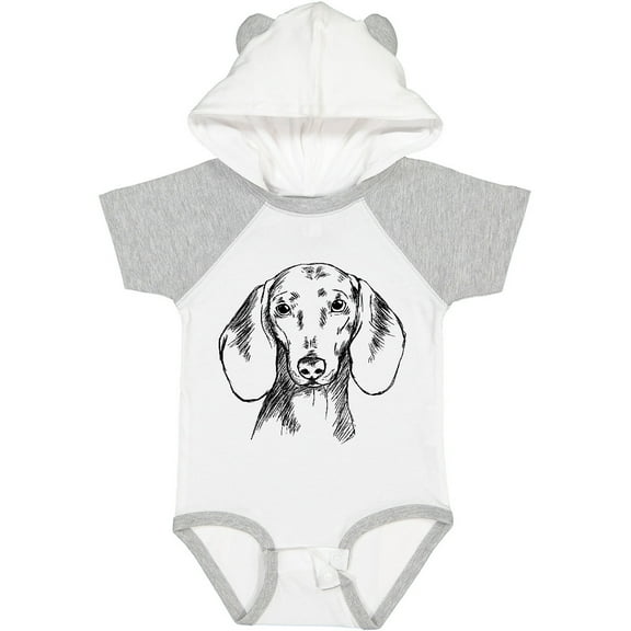 Inktastic Dachshund Sketch Portrait Boys or Girls Baby Bodysuit