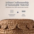 thumbnail image 4 of Best Choice Products Scalloped Water Hyacinth Storage Tote Basketwith Lid - Chestnut, 4 of 10