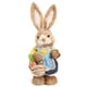 thumbnail image 1 of Adorno de conejo de paja Conejito de pie de 12 pulgadas con zanahoria para estilo Pascua (C) Hugtrwg Para estrenar, 1 of 7