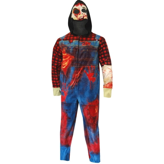 Underboss Mens Zombie Farmer Costume Onesie Union Suit Pajama (Large)