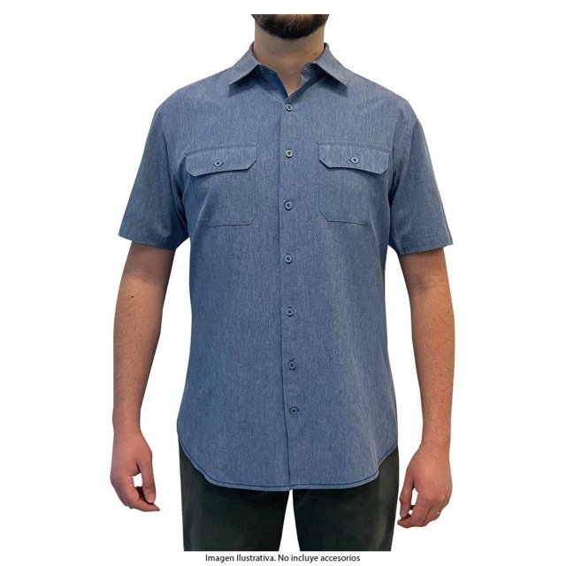 Camisa George Talla CH Regular Fit con Bolsillos Azul