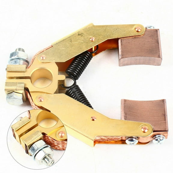 Copper Motor Carbon Brush Herringbone Holder V-Shape for Slip Ring Fit DC motor