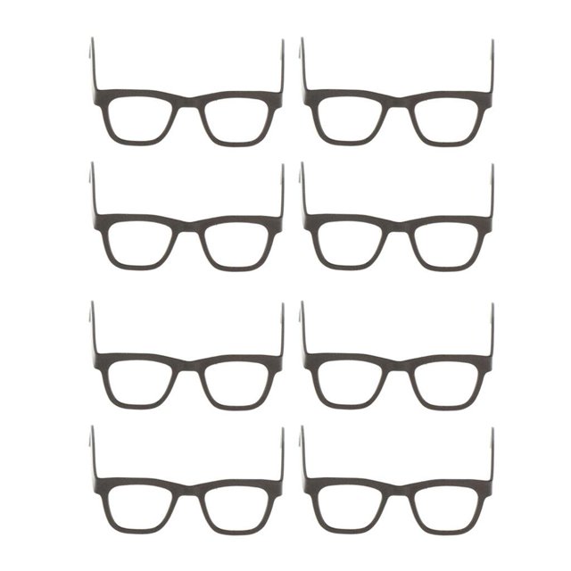 8 piezas 1/6 de acción ejército gafas de aleación calientes piezas de decoración de moda negro Baoblaze Sexta figura de acción Accs