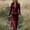 Wine, variant on Summer Suede Dress Western Dresses Party Dressy Cowgirl Outfits Black Mini Dress Lapel Turndown Collar Tassel Zipper Western Style Dress Casual Wear Dresses Army Green 2X