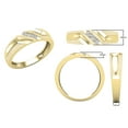 thumbnail image 4 of Dazzlingrock Collection 0.12 CT Round White Diamond Men Wedding Band 14K Yellow Gold Size 11.5, 4 of 6