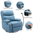 hzlagm Swivel Rocking Recliner Chair with New Technology Fabric Easy to