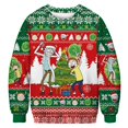 thumbnail image 3 of Suéter especial navideño de moda de finales de 2024 con estampado 3D de personajes de dibujos animados de películas de animales lindos, cuello redondo, top informal para parejas, 3 of 5