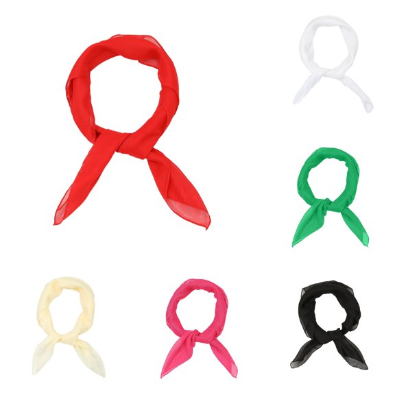 Hauaitttt Candy Color Chiffon Square Scarf for Soft Lightweight Art Performance Dance Neckwear Shawl Small Scarfs Scar for Women Thin Silk Scarf Silk Hair Designer Scarves Women Scarf with Pocket