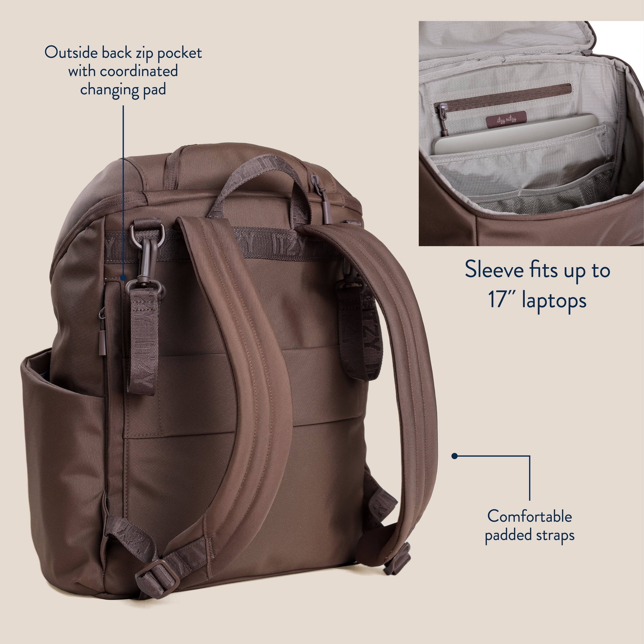 Itzy Ritzy Belong Bucket Backpack™ Mocha