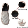 thumbnail image 3 of Men's Casual Shoes Fashion Breathable Fabric Lightweight Comfort Padded Sneakers Walking Running Slip-on Athletic Outdoor White 11 US, 3 of 7