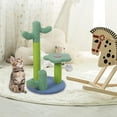 thumbnail image 5 of Modern Cactus Scratching Pad Climbing Frame Toys w/ Platform, Cat Climber Toy w/ Ball for Indoor, 5 of 8