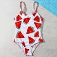 thumbnail image 7 of Hiijoy Girls Watermelon Print One-Piece Swimsuit Cute Swimwear Bathing Suit, Sizes 8-14, 7 of 7