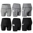 thumbnail image 4 of Women's High Waist Yoga Shorts Pocket Running Training Quick-Dry Tight Stretch, 4 of 4