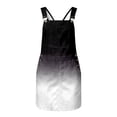 thumbnail image 3 of Curuila Toddler Girls Suspender Dress With Pocket Gradient Square Neck Sleeveless Summer Soft Comfortable Dresses Black Size 6-7 Years, 3 of 7