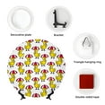 thumbnail image 4 of Zufioo Rubber Duck Chicken Bird Print Bone China Decorative Plate, Ceramic Dinner Plate with Stand Ceramic Decoration Homewares-6in, 4 of 6