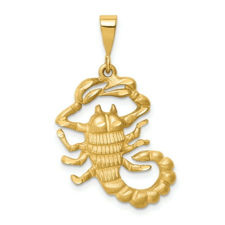 gold scorpio zodiac 14k yellow pendant charm necklace animal gift