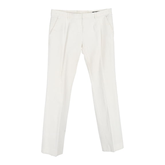 Pre-Owned Balenciaga Trousers in White Cotton