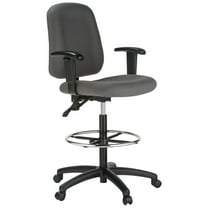 Harwick Contoured Dual Function Drafting Stool - Gray Fabric