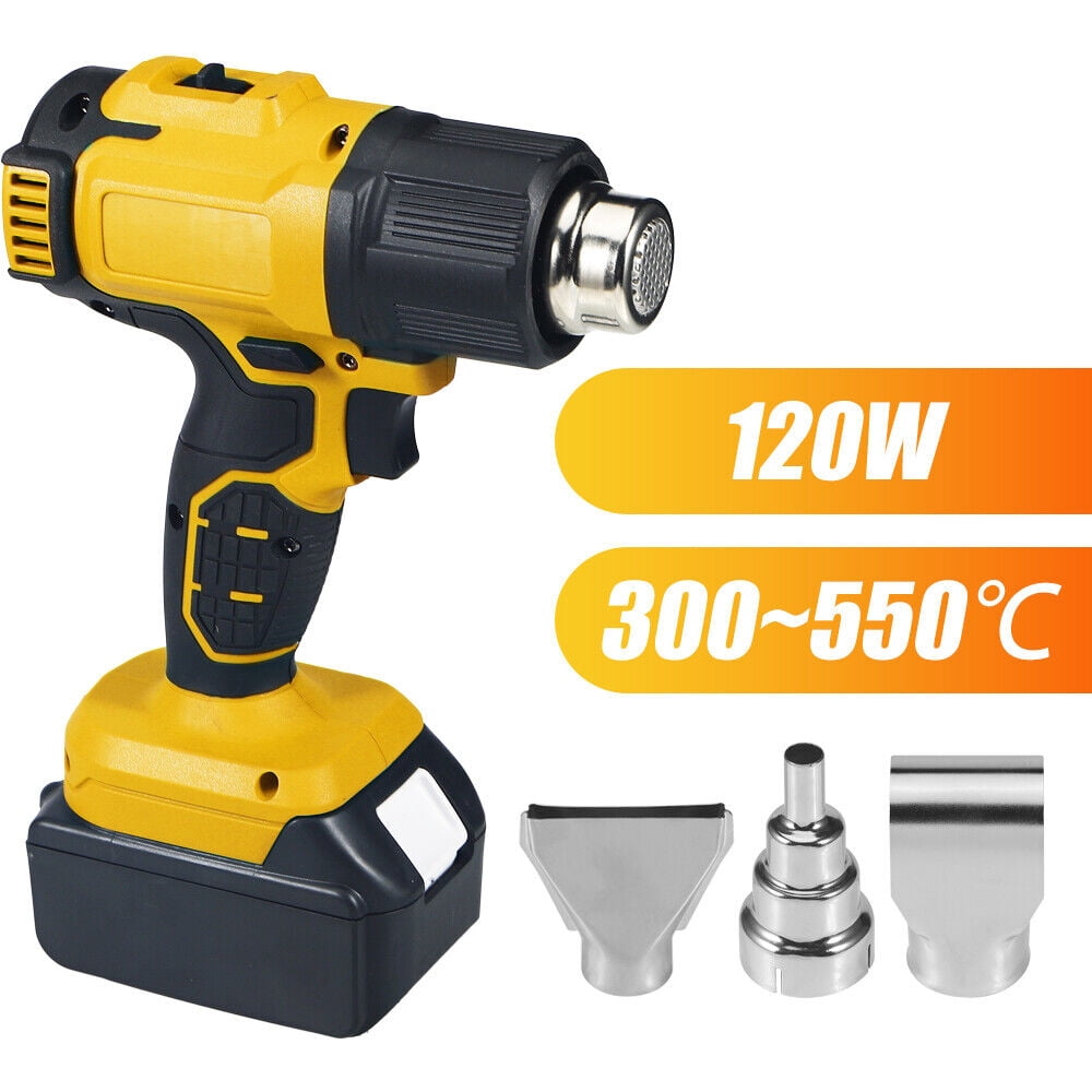 Rowyig 120W Rechargeable Cordless Electric Heat Gun, with 2 speed, Yellow