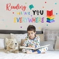 thumbnail image 3 of Reading Wall Decor Inspirational Quote Learning Wall Sticker DIY Book Reading Will Take You Everywhere Books Decals for Read Corner Nursery Library Classroom Study Room Stickers, 3 of 8