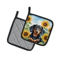 thumbnail image 2 of Carolines Treasures DAC6066PTHD 7.5 x 7.5 in. Unisex Dachshund in Sunflowers Pair of Pot Holder, 2 of 5