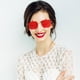 thumbnail image 4 of 1pc Forma de manzana Gafas de sol Gafas de sol divertidas Gafas de sol sin marco Fotografía PROPOTO ROJO, 4 of 8