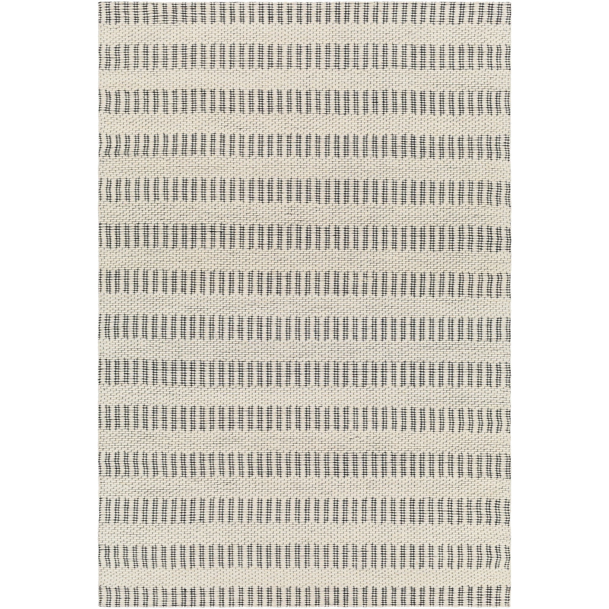 Livabliss Wool Rugs for Living Room, 5x7 Nevada Modern Cream Area Rug, Bedroom Dining Room Home Decor Handmade Carpet (5' x 7'6")