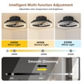 thumbnail image 4 of Jopath 16" Smart Silent Ceiling Fan with Light,Flush Mount LED Chandelier with 5 Invisible Blades, Remote Control and Timer, Dimmable Lighting for Bedroom, Living Room,Black, 4 of 9